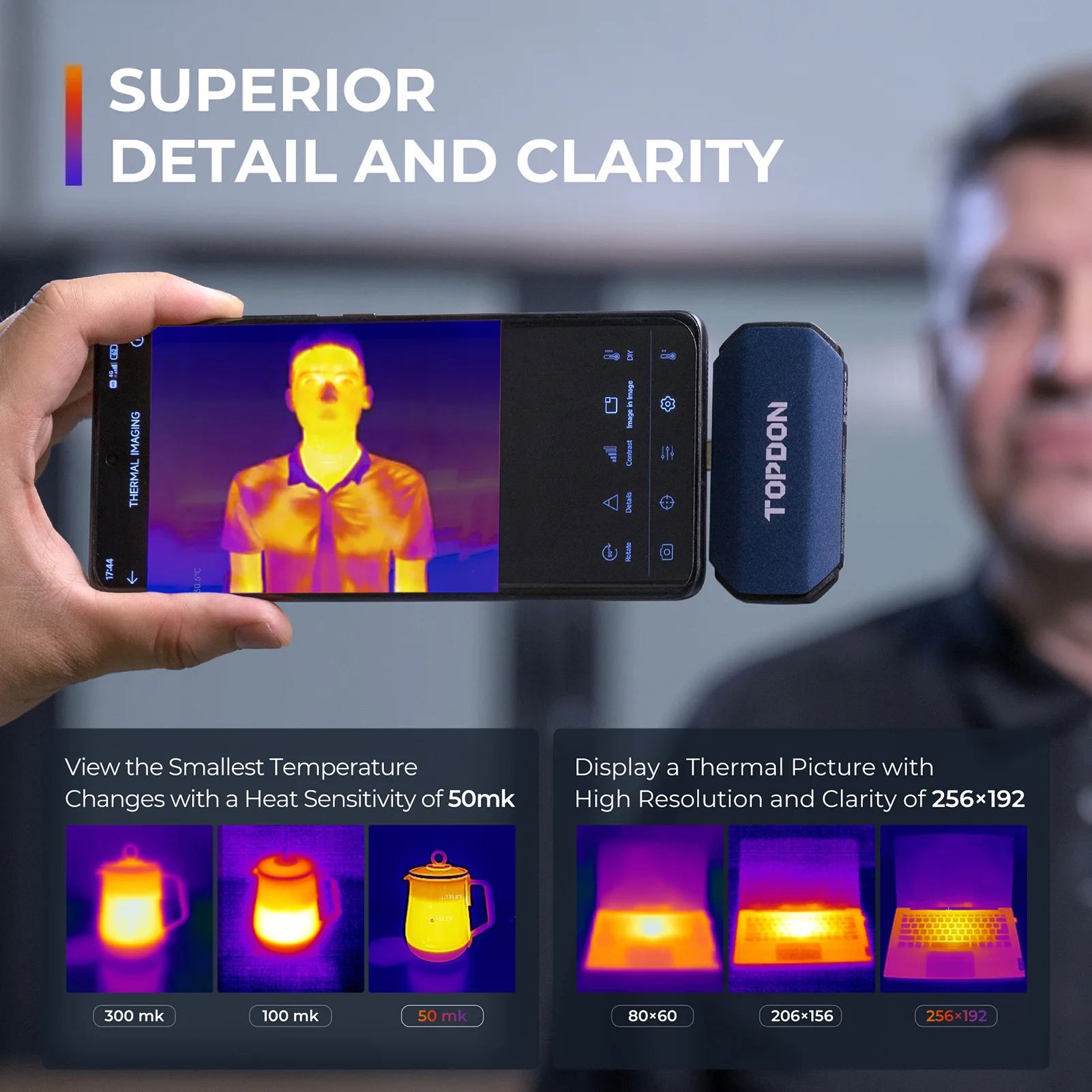 TOPDON TC001 256x192 High Reso - Topdon Tc001 Thermal Camera ulasan dan harga