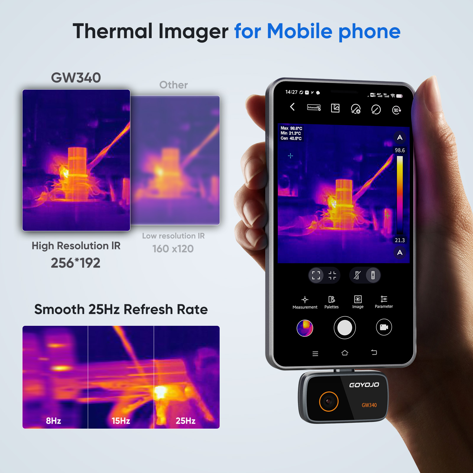 GOYOJO Thermal Camera for IPho - Thermal Imaging Camera 256X192 ulasan dan harga