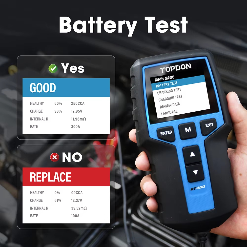 TOPDON BT200 Car Battery Teste - Topdon Tc001 Thermal Camera ulasan dan harga